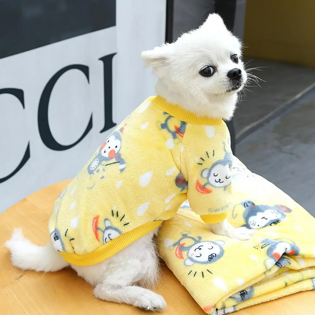 부드러운 애완 동물 셔츠 탄성 애완 동물 강아지 고양이 따뜻한 긴 소매 셔츠 복장, 동물 패턴 부드러운 질감 애완 동물 코트 애완 동물 용품
