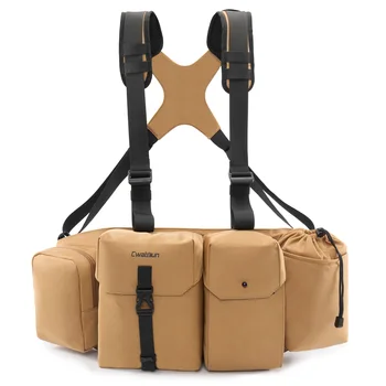 Borsa per fotocamera Zaino per fotocamera vintage Custodia a tracolla per fotocamera in tela resistente all'acqua Borsa per fotografia da viaggio per Canon Nikon Sony