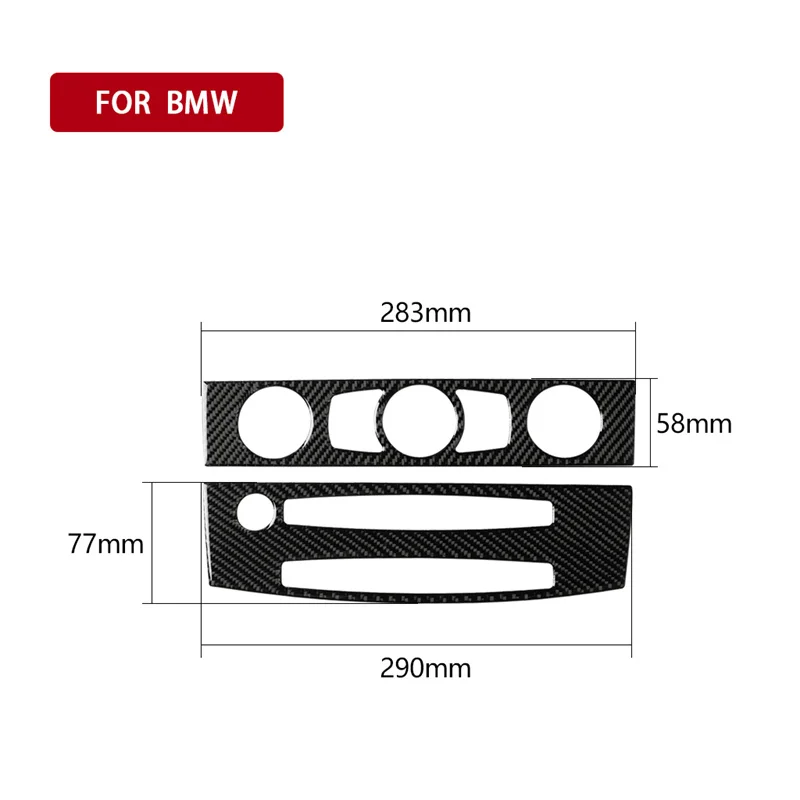 

For BMW 5 Series E60 2004-2007 Carbon Fiber Stickers Car Air conditioning CD Control Panel Cover Trim interior Car Accessories