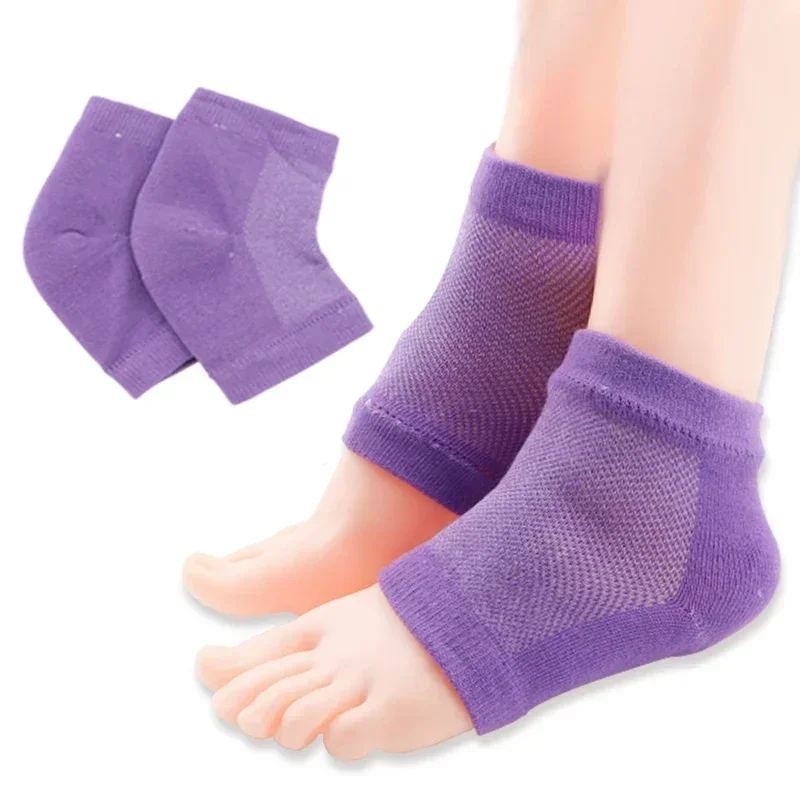 Silicone Feet Pads Heel Moisturizing Toeless Socks Heel Repair Unisex heel protector pads