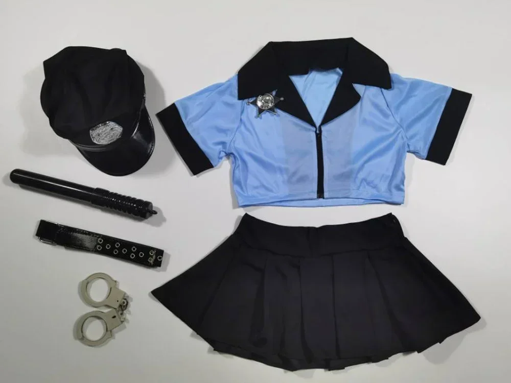 S-2XL Sexy Police Women Costume Police Woman Officer Cosplay Uniform Outfit Sexy Erotic Lingerie Cop Police Costumes