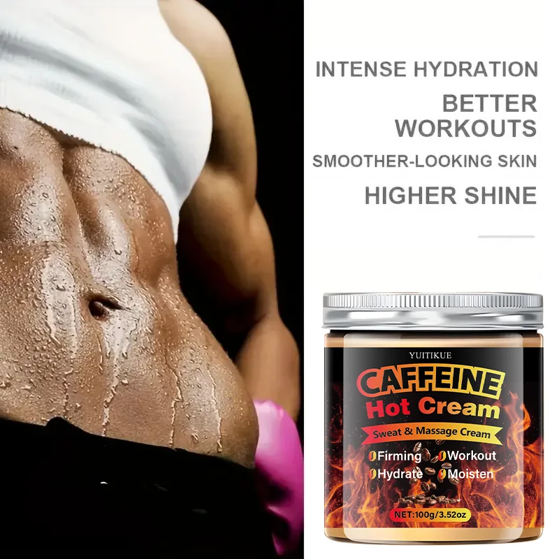 Body Warming Massage Cream - Firms skin, deeply moisturizes, contains collagen, hyaluronic acid, caffeine, retinol, and niacinam