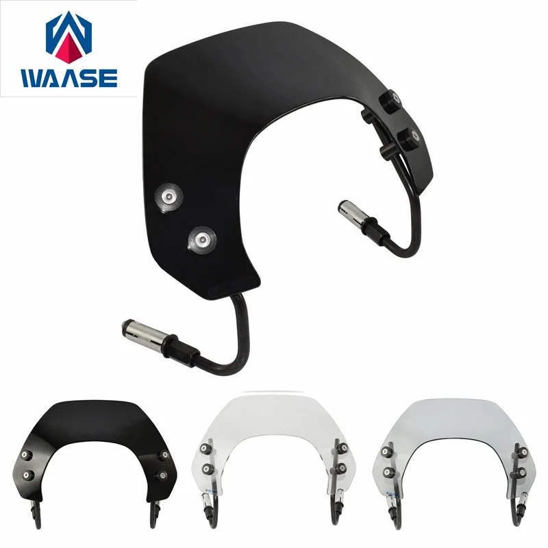 

waase For Vespa Sprint 125 150 2014-2022 Windscreen Windshield Wind Deflector Shield Screen Visor Glass with Bracket