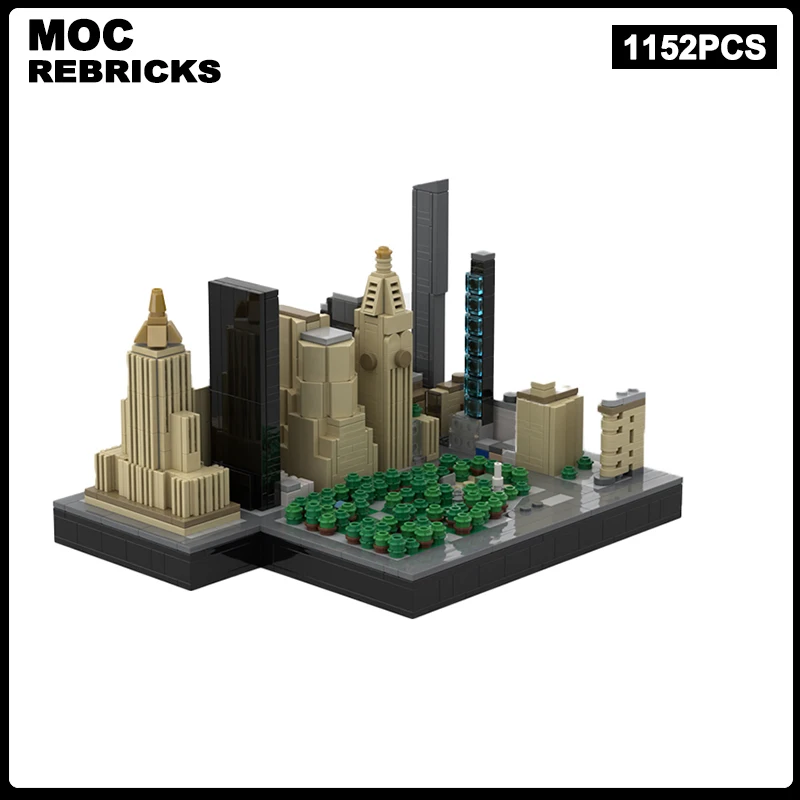 

MOC Modern Urban Architecture Madison Square Park Building Blocks Assembly Model Bricks Display Creative Children Toys Gifts