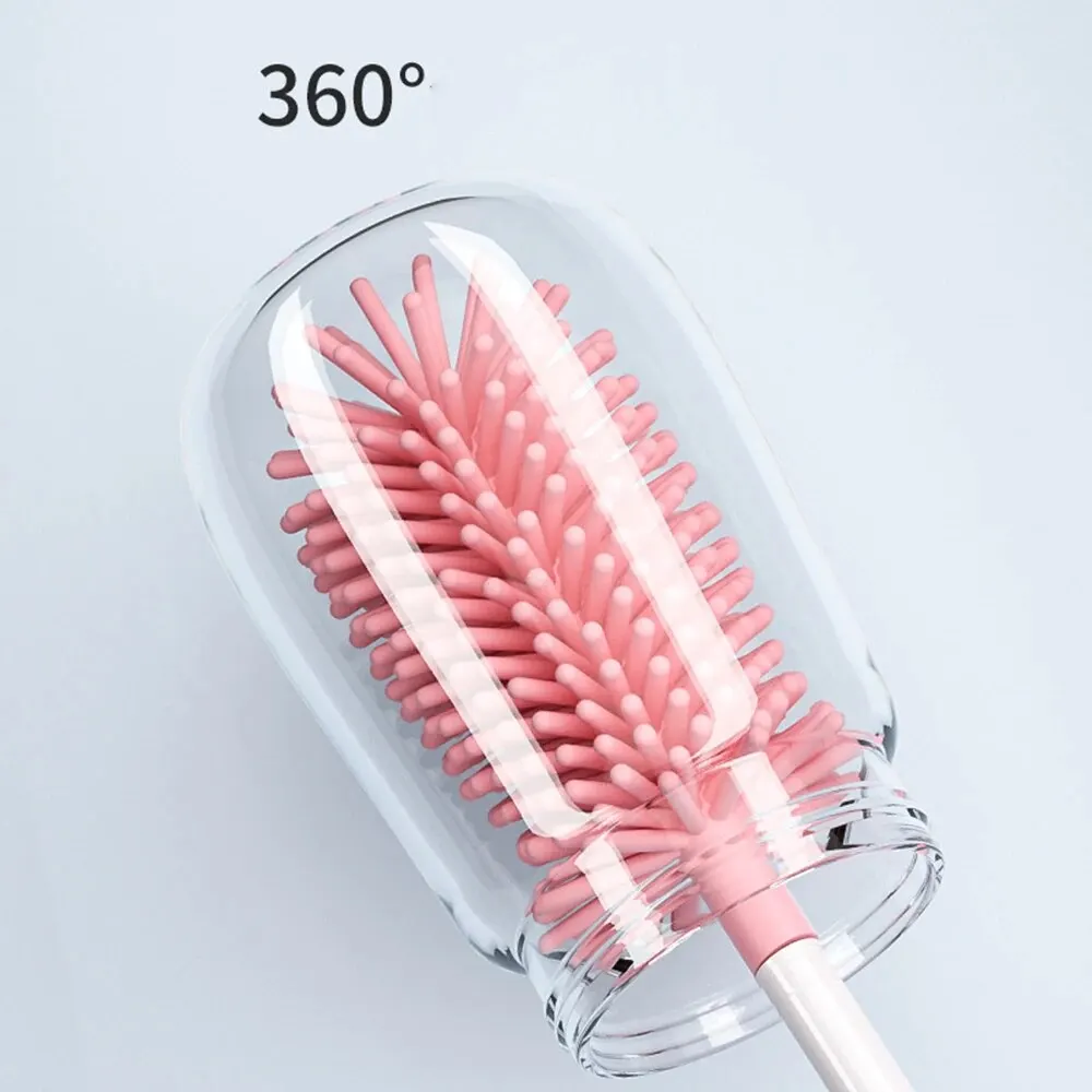 Bottle Brush 3-piece Silicone 360&deg; Rotating Baby Nipple Cleaning Set