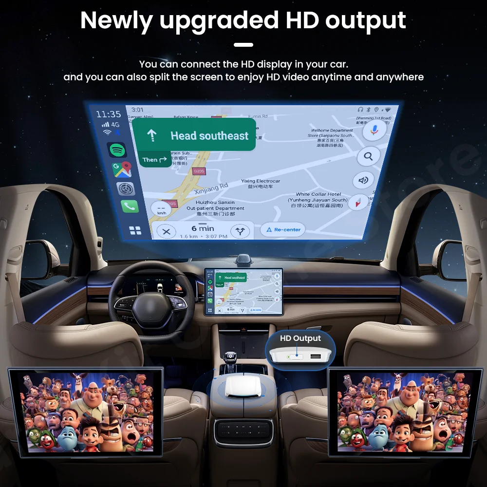 Carlinkit UHD TV ڽ, ȵ̵ 13.0,  8 ھ  ī÷  ȵ̵ ڵ  , 4K HD  , ¶ 