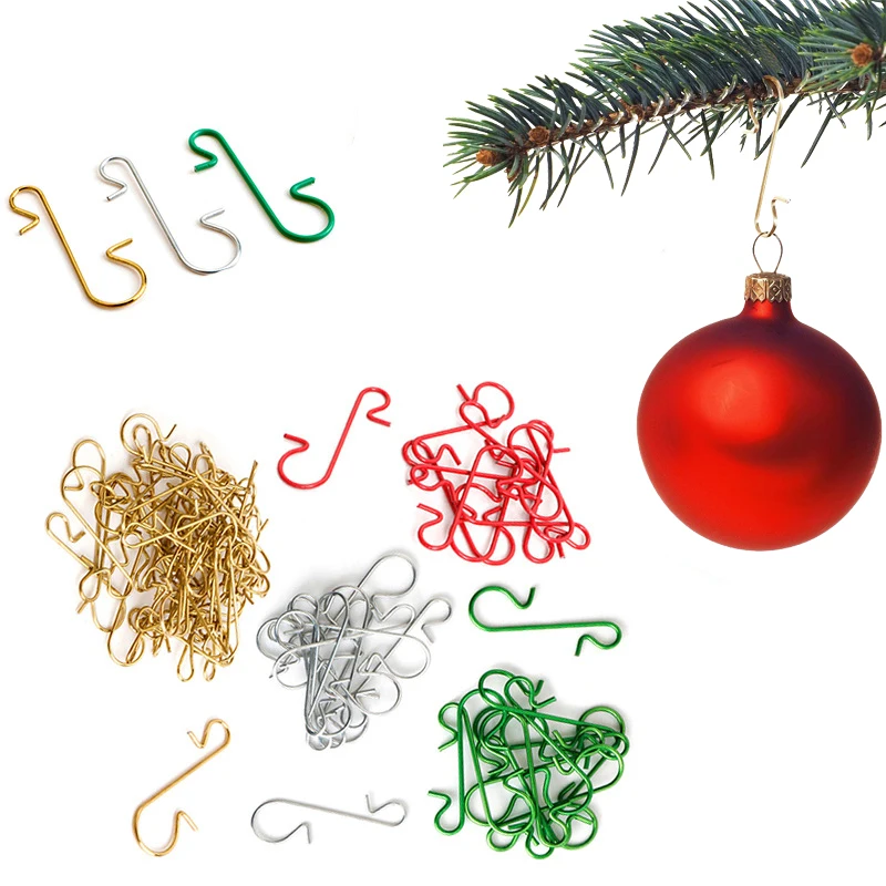 Description Picture 2 of item50 Pcs Christmas Ornament Metal S-Shaped Hooks Holders Christmas Tree Ball Pendant Hanging Home Decoration Navidad New Year 2022