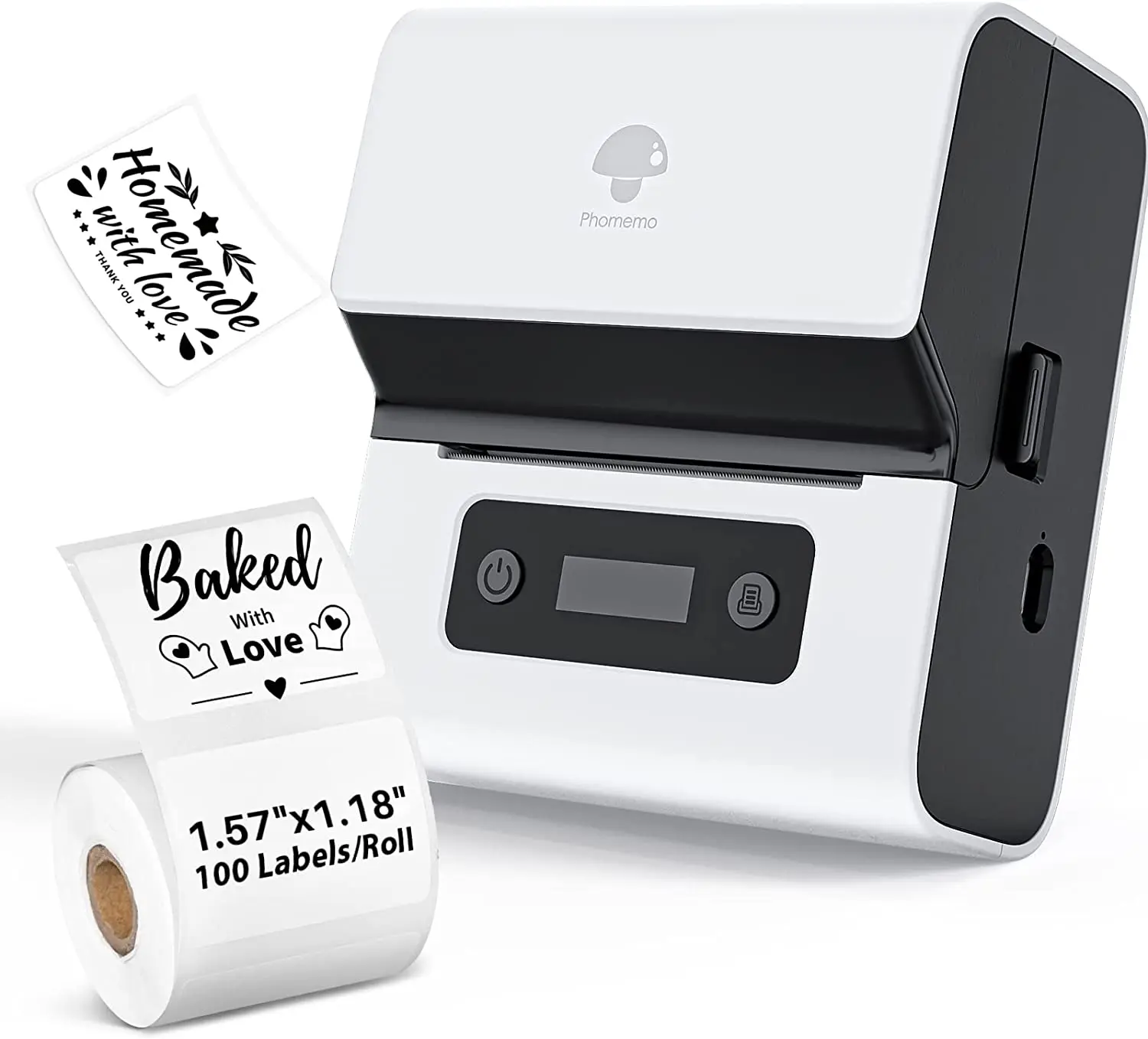Phomemo-Imprimante d'étiquettes thermique sans fil, Mini imprimante d' autocollants, Fabricant d'étiquettes Bluetooth, Codes-barres, Étiquette de  prix, Livraison gratuite Prquinze, M221