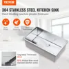 VEVOR Kitchen Sink 304 Stainless Steel Drop-In Sinks Undermount Single Bowl Basin Household Dishwasher Sinks for Kitchen 3