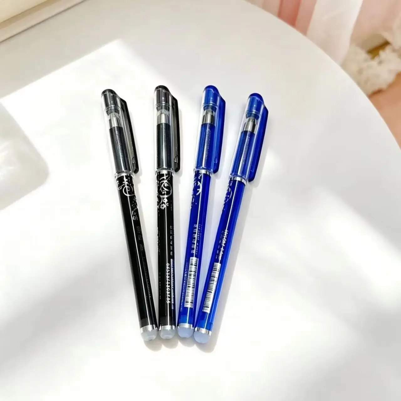 Erasable Gel Pen Set for Smooth Writing - Blue and Black Ink for School, Office, and DIY Stationery Supplies