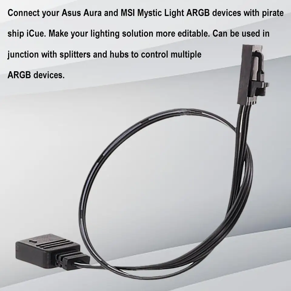 YACSEJAO Cavo Adattatore RGB 5V 3 Pin per SI ystic Light e Gigabyte