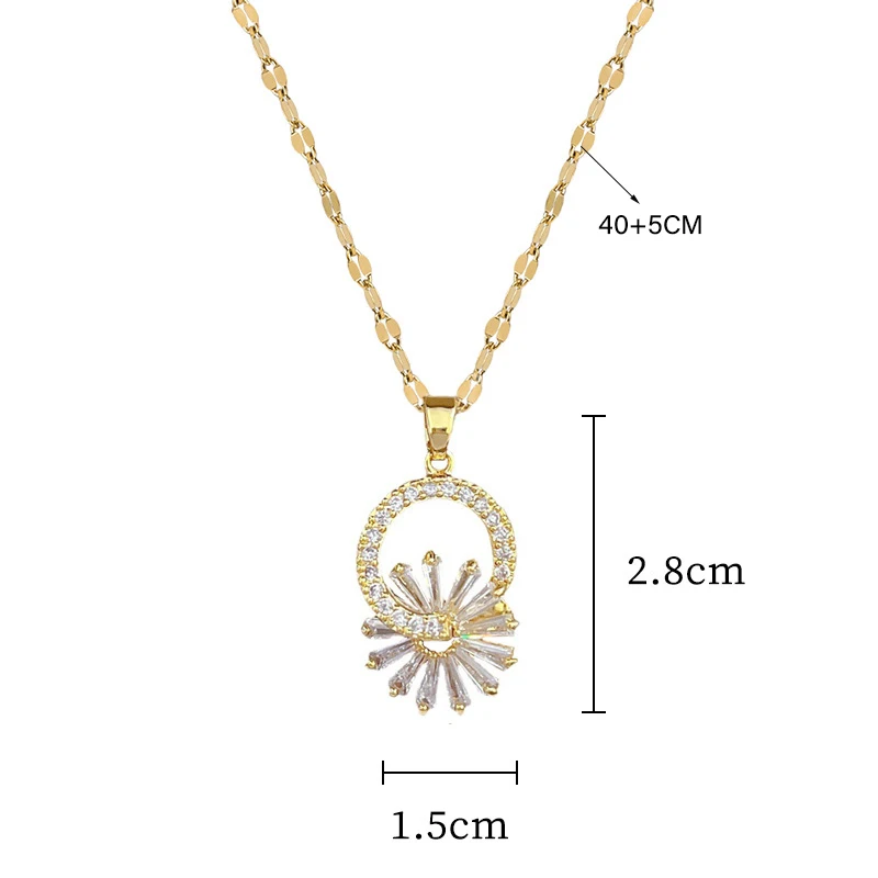 ★daisy★✾14kgf 14K Gold Plated Daisy Pendant Necklace: Sterling Silver