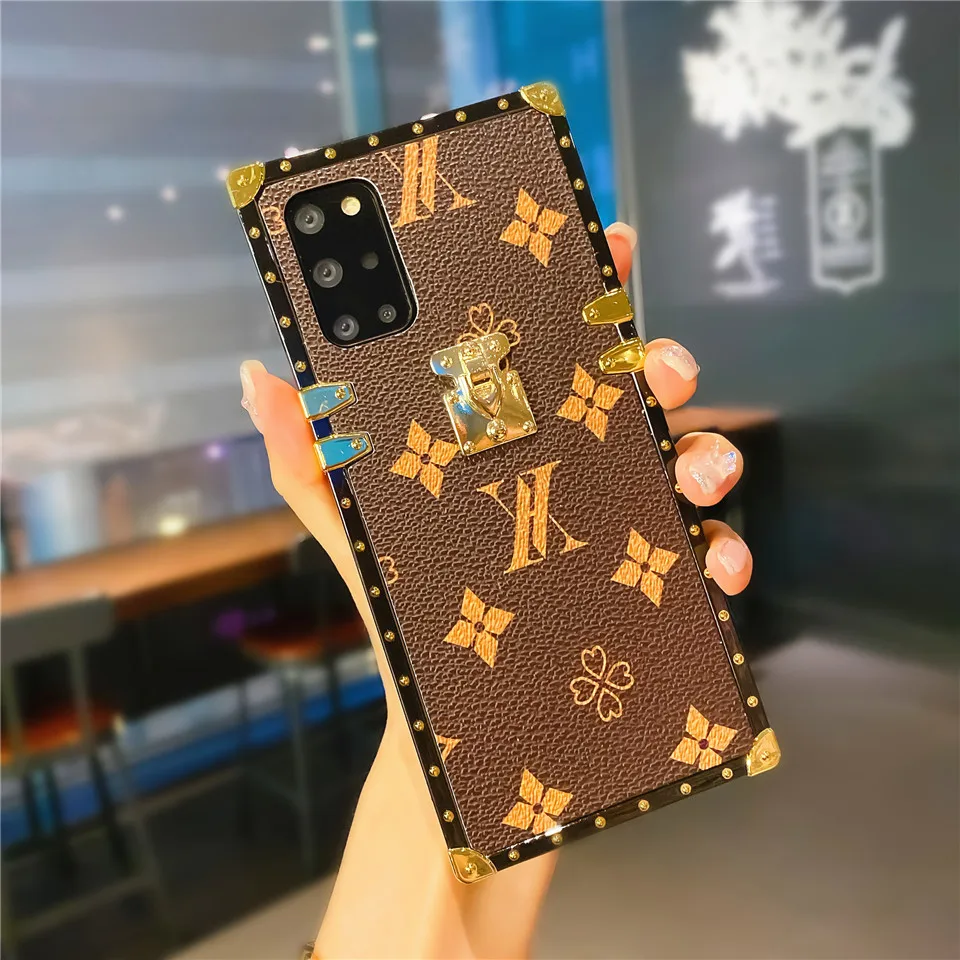 Musubo Luxury Brand Leather Case For Samsung Galaxy S22 Ultra S21 FE A71 A32 5G A12 A51 A70 Note 20 Ultra Funda Back Cover Coque cute samsung phone case