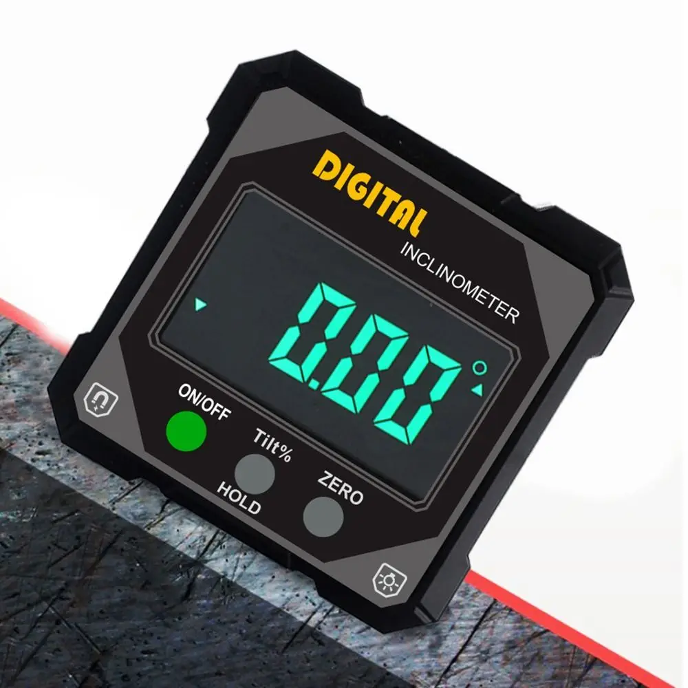1Pcs Multifunctional Digital Inclinometer Electronic Magnetlc 360-degree Measurement Digital Angle Finder IP54 Waterproof