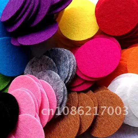 

100pcs Colorful Round 3CM Felt Patches Fabric Pads Felts Flower Sewing Accessories Dolls Toys Home Wall Stickers Handmade Crafts