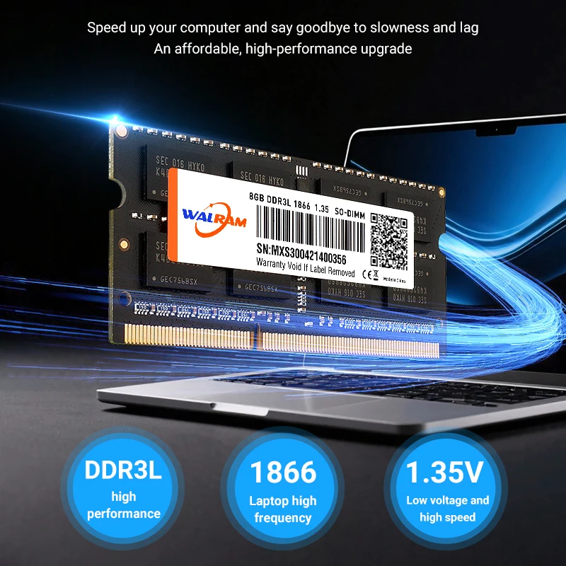 WALRAM оперативная память DDR3L для ноутбука, RAM SODIMM 1600MHz 1333MHz, 4GB 8GB — изображение 3