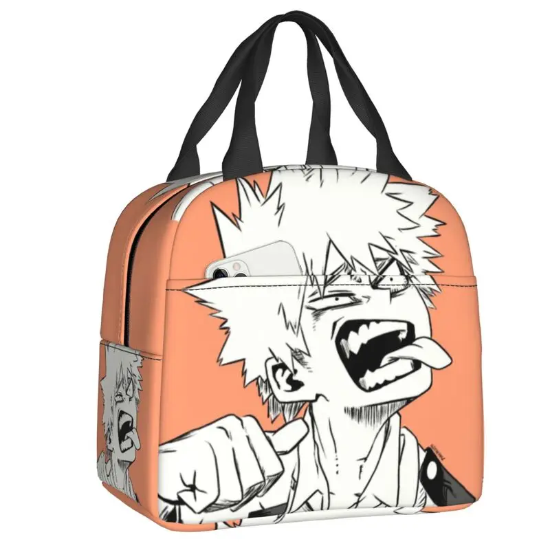 

Gremlin Bakugou Resuable Lunch Box Multifunction Anime Boku No Hero Academia Cooler Thermal Food Insulated Lunch Bag Kids School