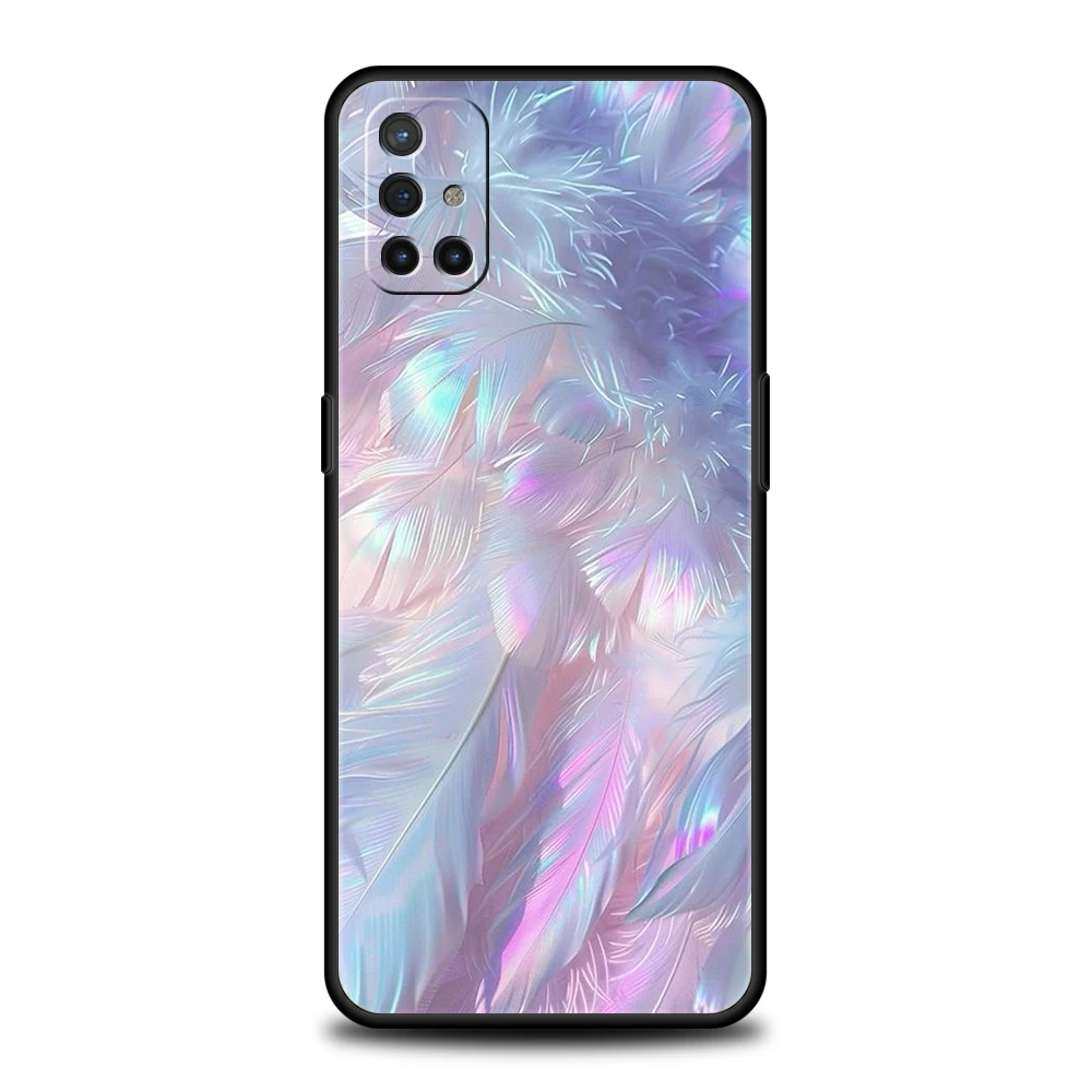 Phone Case For Oneplus 12R/10T/12/11/10R/Nord/N100/N10/10/7/8/9/7T/8T/9R/9RT/Pro Soft TPU Cover Shell Gradient Feather Pattern – Detail 8