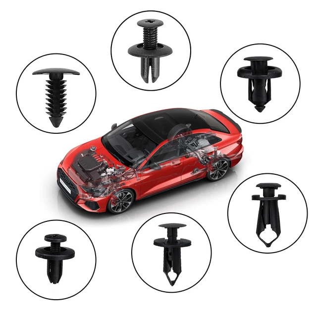 50 stücke Auto 8mm Loch Kunststoff Nieten Verschluss Push Clip schwarz Auto  Fahrzeug Tür verkleidung Halter Befestigungs clips für Toyota Audi -  AliExpress