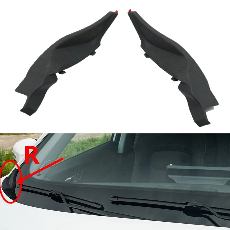 CarFrontWindshieldSideSealCapDrainPanelMouldingWiperCoverFor