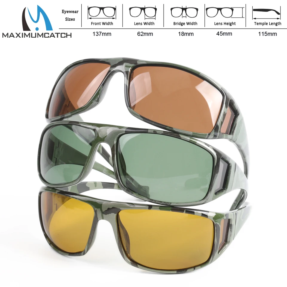 Maximumcatch Fly Fishing Polarized Sunglasses Gray / Yellow / Brown To Choose