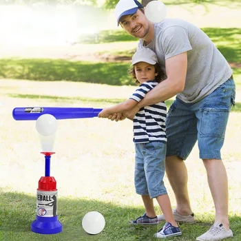 Children Baseball Ball Toys Games Adjustable Automatic Pitching Baseball Machine Toy Sets Kids Outdoor Sports Birthday Boy Gift