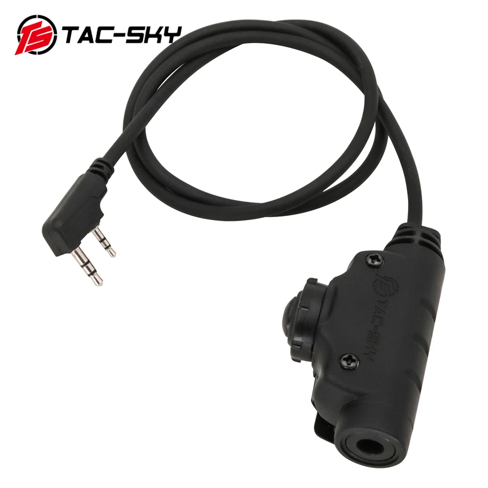 TAC-SKY V2 U94 PTT Adapter Tactical Headset  Accessories Compatible with Kenwood Plug Baofeng UV-5R UV-5RE UV-82  Walkie Talkie