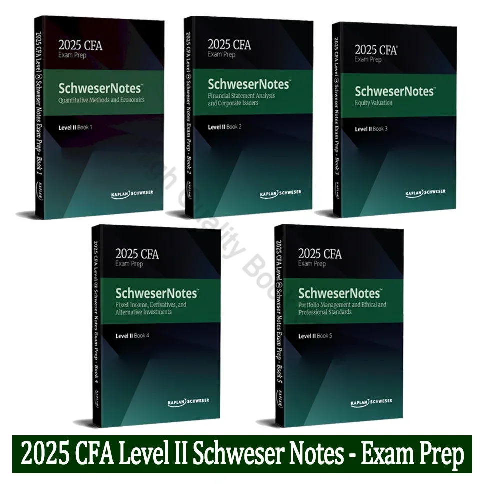 2025 CFA Exam Prep SchweserNotes 4冊セット 2025 CFA Level 2 Exam Prep: Schweser Notes for Quantitative