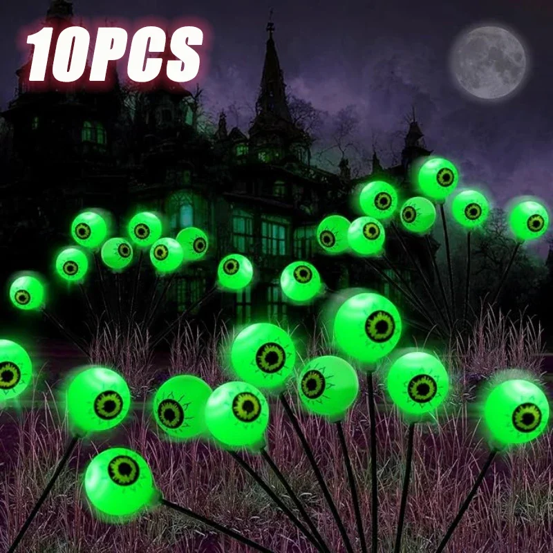 1-10PCS Halloween LED Eyeball Lights Solar Garden Lawn Lights Outdoor Scary Decoration Halloween Party Decoration solar ground lights solar led lights solar lights lawn lamp garden lighting