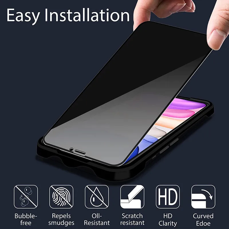 Magtim Black Privacy Anti-Spy Tempered Glass Screen Protector