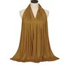 Écharpe Hijab en Jersey de coton Modal de qualité supérieure, châle musulman Long, Turban doux uni, bandeau pour femmes, bandeau africain 170x60cm