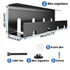 Under Desk Cable Management Tray Desk Cord Organizer Carbon Steel Cable Management Accessories Office Storage Rack 1 or 2 pcs 5