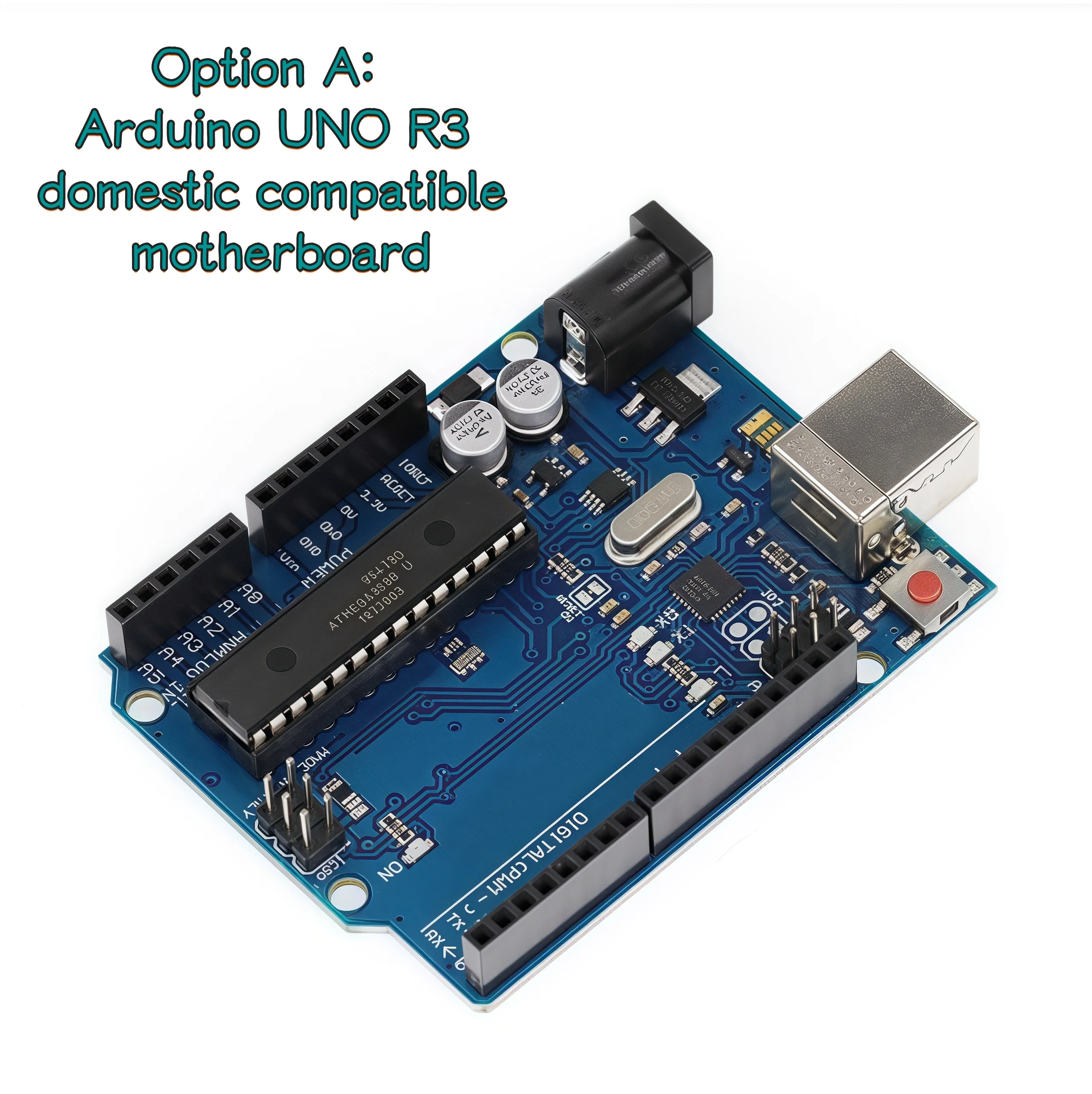 לוח פיתוח מקורי איטלקי Arduino UNO R3. מקורי MCU ו-Arduino UNO R3 גרסה תואמת ביתית.