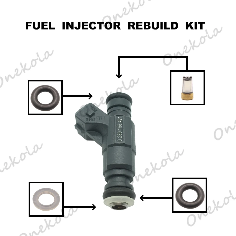 

Fuel Injector Service Repair Kit Filters Orings Seals Grommets for 0280156421 For Cars Bico Injetor 1TR 2TR 3RZ 2RZ 1RZ 6AZ