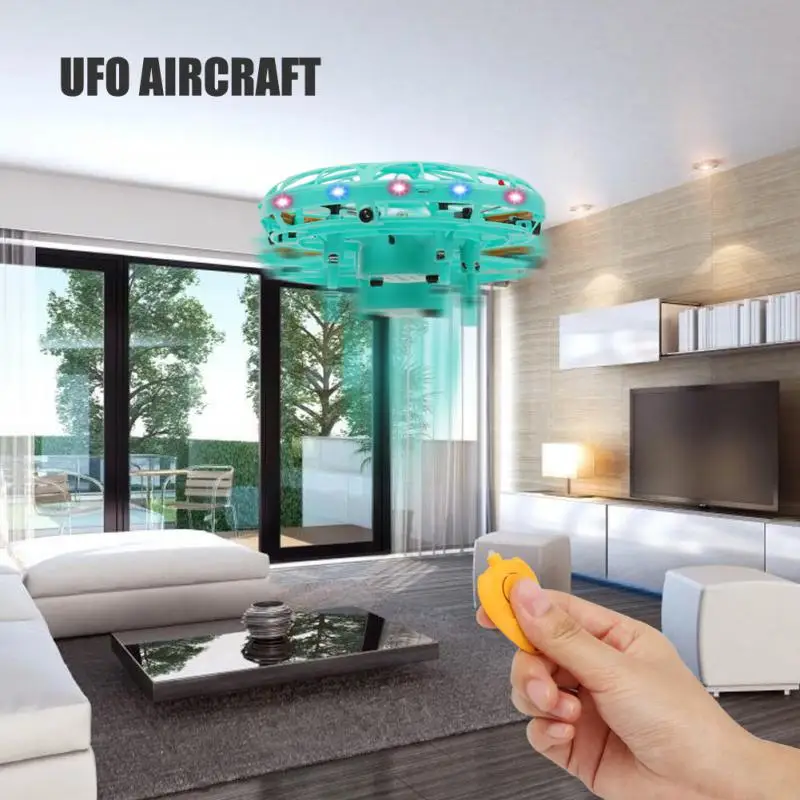 

Mini Helicopter UFO RC Drone Infraed Hand Sensing Aircraft Electronic Model Quadcopter Flayaball Small Drohne Toys For Children
