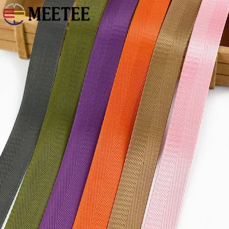 Nylon Webbing Tape 10Meters 20-50mm for Bag Backpack Strap Ribbon Band Seat Belt Clothes Bias Banding DIY Sewing Accessories