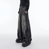 FEWQ Men Jeans Wide Leg Loose Fitting Niche Casual Pants High Waisted Male Trousers 2024 New Streetwear Fashion Autumn 24X1714 2