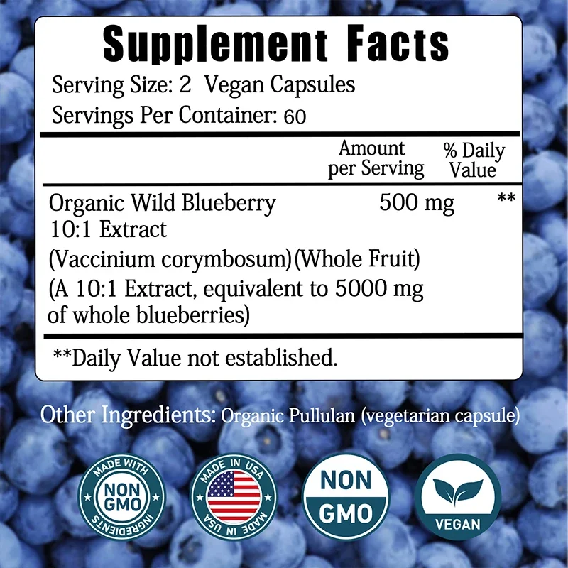 Wild Blueberry Eyesight Improvement Eye Dry Fatigue Relief Myopia