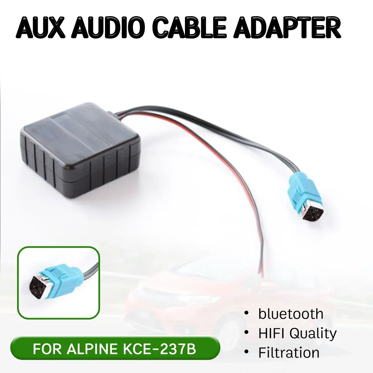 

bluetooth Aux Receiver Cable Adapter with mic Hifi Quality wireless audio interface for Alpine 2009+ CDE-W203Ri for KCE-237B