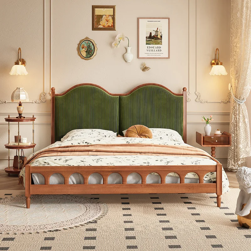 Retro Betaalbare Luxe Bed 1.8M Franse Crèmestijl Tweepersoonsbed In  Landelijke Stijl Hoofdslaapkamer Zacht Pack Bed - AliExpress