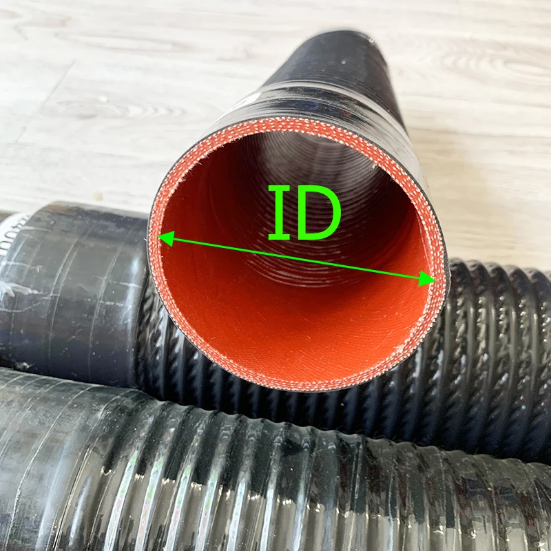 Flexibler Silikonschlauch, ID 30–100 mm, 2 Klemmen, Kühlerrohr für Lufteinlass, Hochtemperatur- und Hochdruck-Gummiverbinder – Detail 3