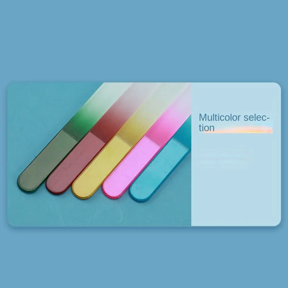 Portable Nano Glass Nail File Colorful Double Sided Nail Polishing Strip Smoothing Durable Polishing Stick Manicure Tool