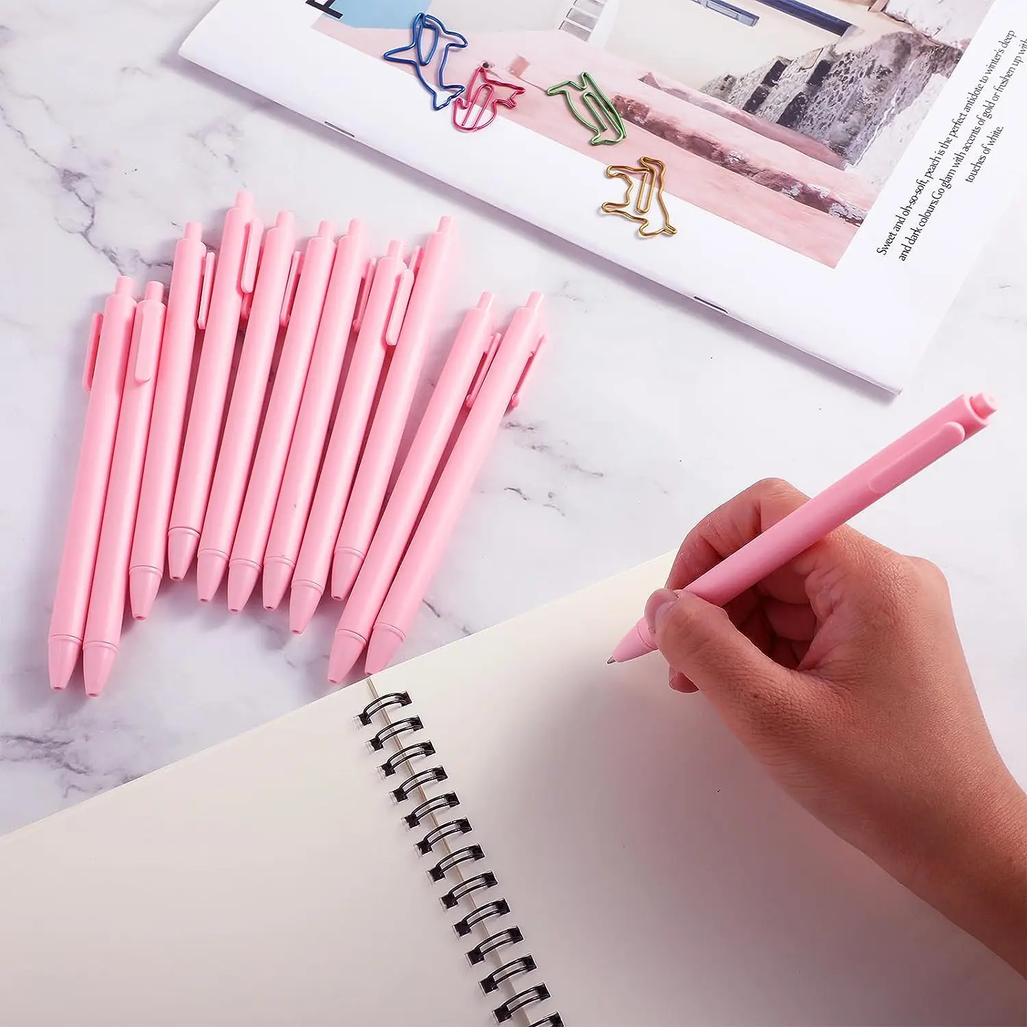 12 Pieces Ink 0.5mm Retractable Gel Point Pens gel pens ballpoint pen ball point pen For Office
