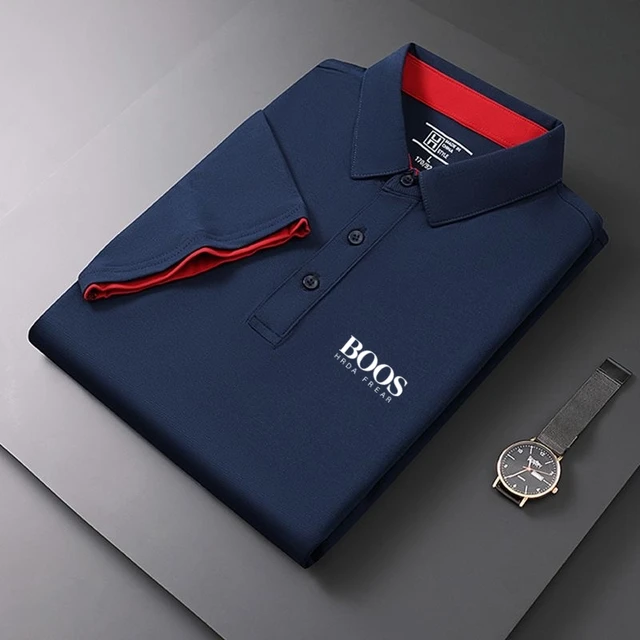 Polo à manches courtes pour hommes, de haute qualité, à la mode, décontracté, absorbant la sueur, respirant, cool, nouvelle collection été 1