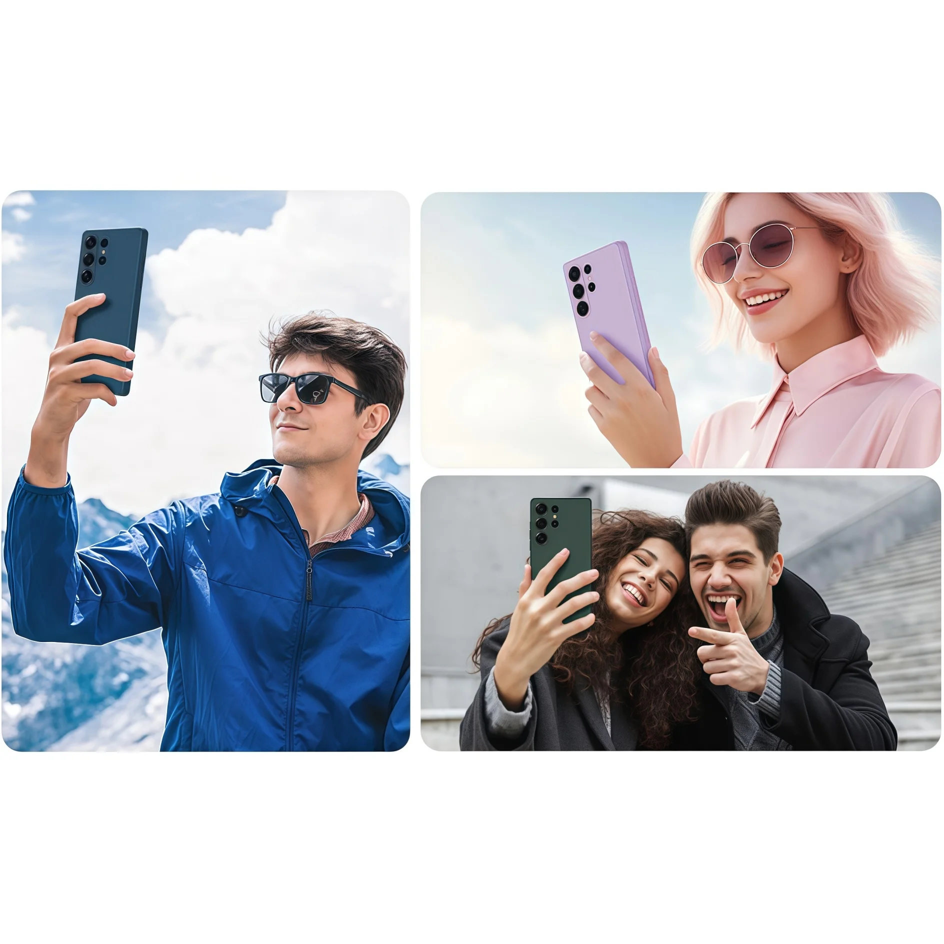 Noble Fashion Shockproof Protective Liquid Silicone Phone Case in Solid Color