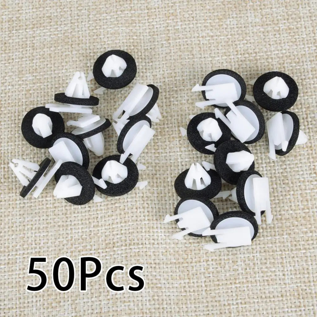 

50pcs/Set Car Front Rear Left Right Moulding Clips Retainer Rivet Screw Plastic Fit for Cadillac Chevrolet GMC 11611375