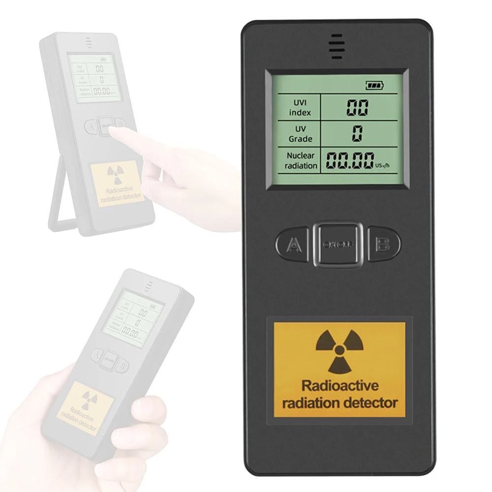 KF910 Portable Nuclear Radiation Detector UVI Index Tester Ultraviolet Detection Multi-function Radioactive Radiation Dosimeter