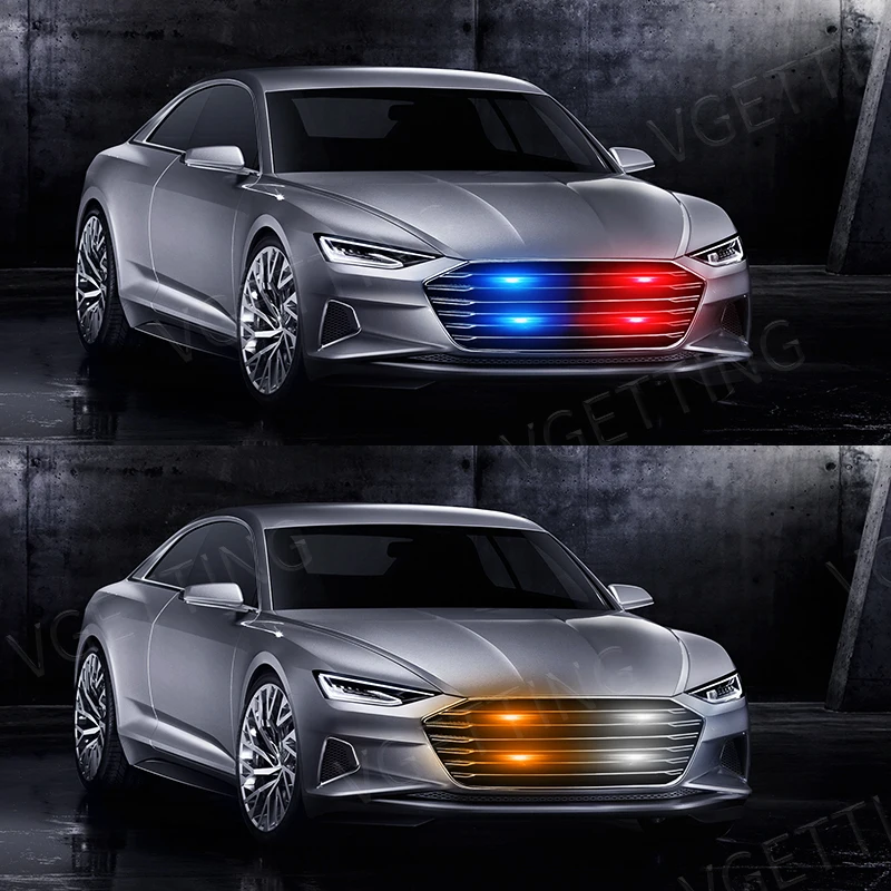 LED STROBE De Voiture Avec Télécommande, 6 Pièces, 8 Modes De