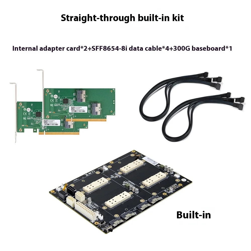 AvaCoreV100 Sxm2 그래픽 카드 300g 통합 Nvlink Lite 듀얼 카드 Sxm2 어댑터 보드 Plx8749