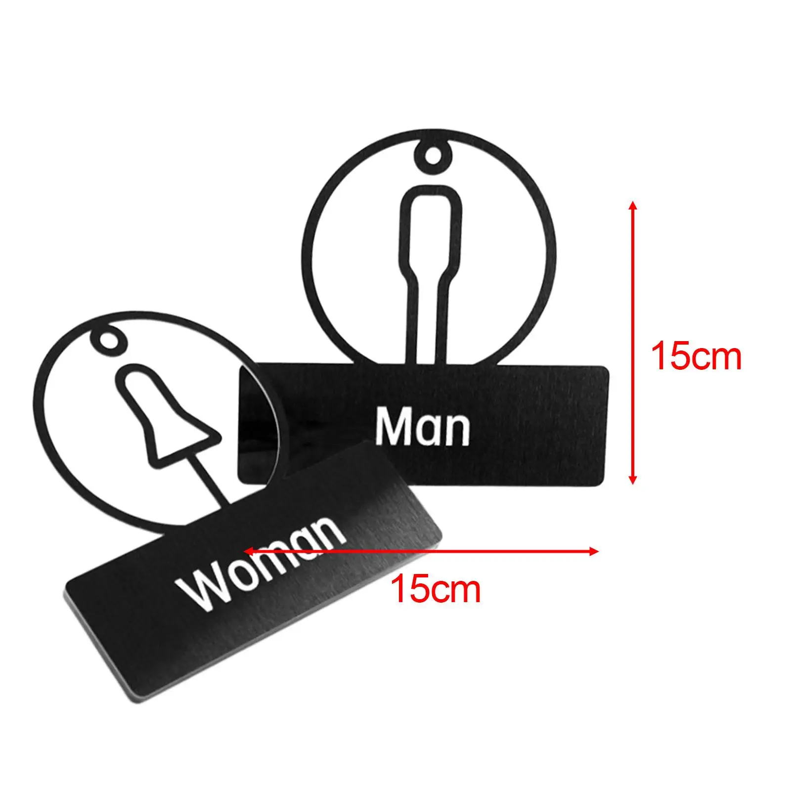 Bathroom Door Signage Placard Toilet Door Sign for Club Shopping Mall Store